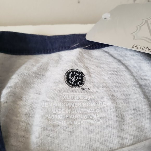 Columbus Blue Jackets T-Shirt Tee Mens XL Heathered Light Gray NHL Big Logo NWT - Picture 7 of 11